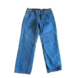 Guide‎ Series Fleece Lined Denim Jeans Plus 16 Blue Plaid Lined Straight Leg